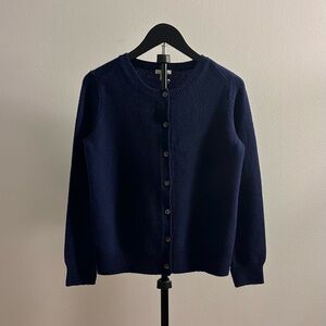 Vintage Gap Navy Blue Crew Neck Cashmere Button Up Cardigan Size S NWT